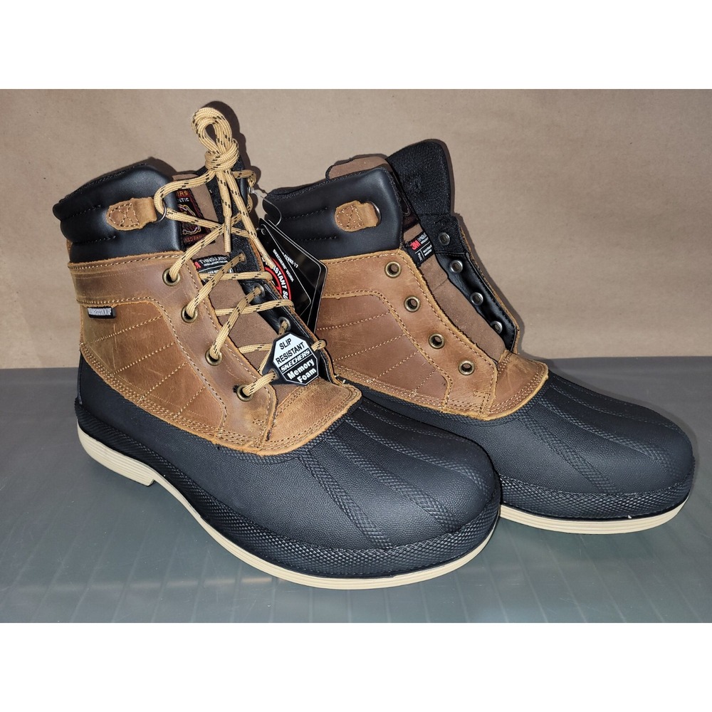 Skechers Men's Robards Waterproof Boots MISSING LEFT LACE 77065 Brown Sz 9